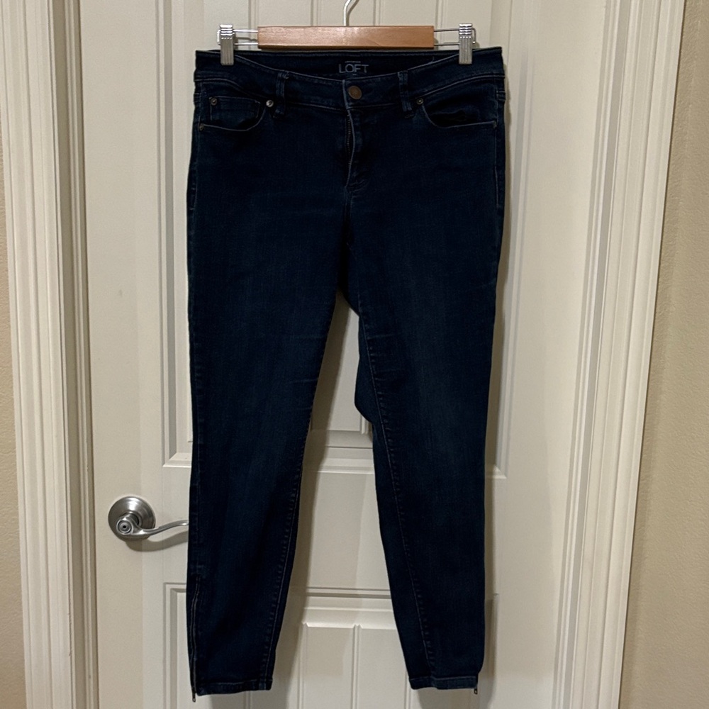 LOFT Women's Deep Indigo Skinny Jeans